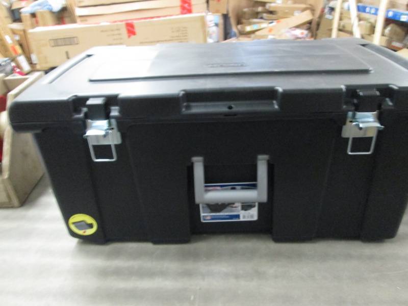 lot 251 image: Black Sterilite Footlocker 31.14x1...