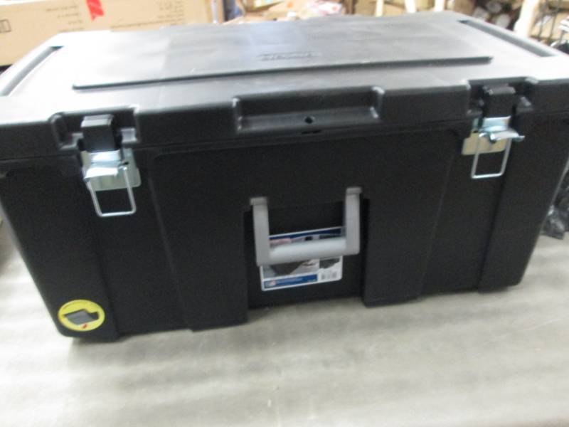 lot 253 image: Black Sterilite Footlocker 31.14x1...