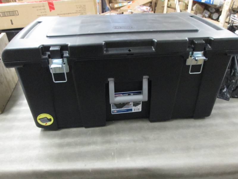 lot 256 image: Black Sterilite Footlocker 31.14x1...
