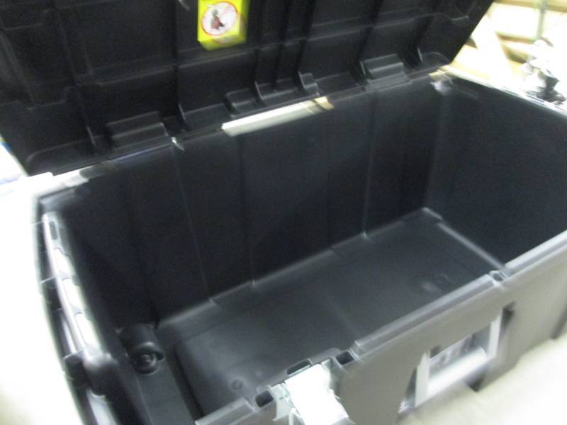 lot 257 image: Black Sterilite Footlocker 31.14x1...