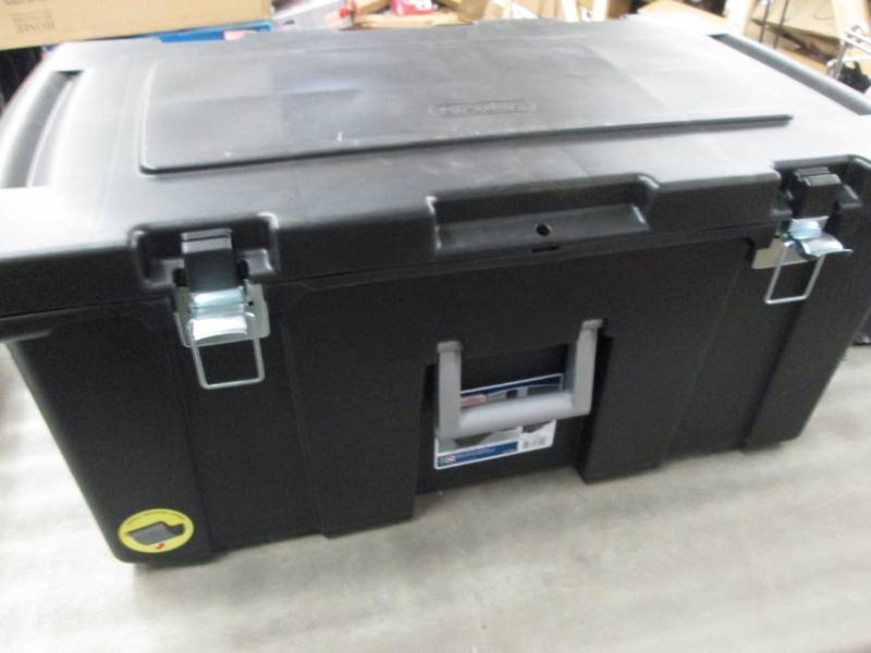 lot 260 image: Black Sterilite Footlocker 31.14x1...