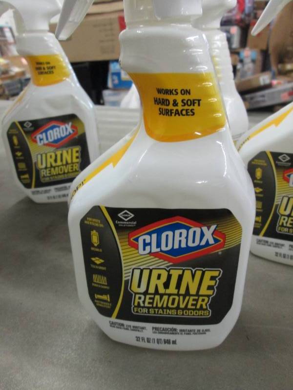 lot 272 image: 4 Qt Size bottles Clorox Urine Remo...