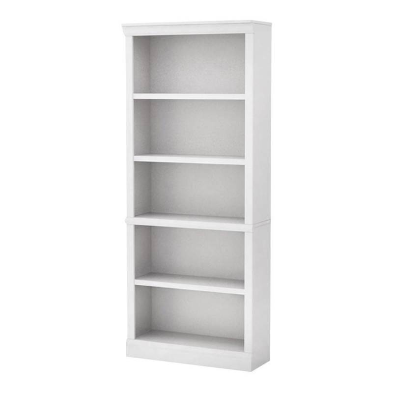 lot 32 image: Hampton Bay 5 Shelf White Open Bookcase, THD130419.2a