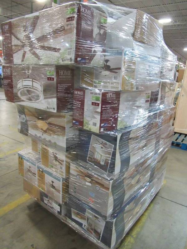 lot 19 image: WHOLESALE PALLET OF RETURNS - CEILING FANS