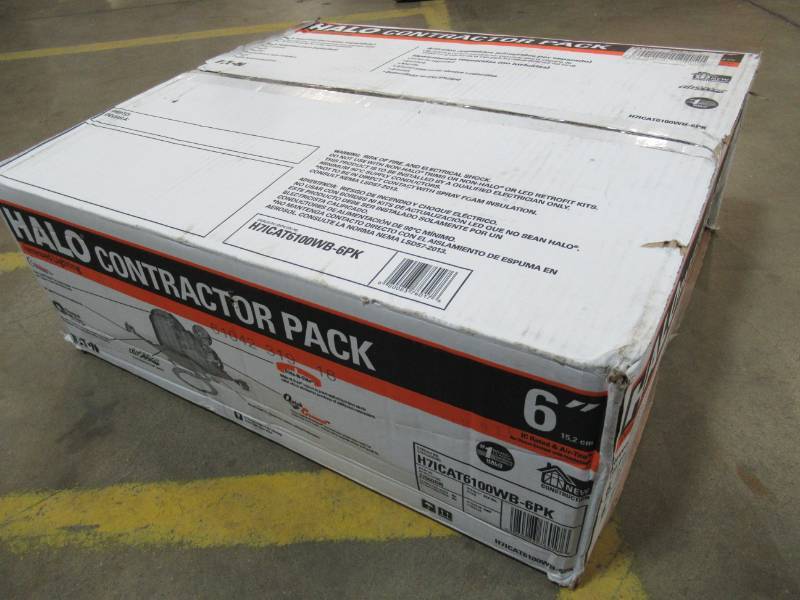 lot 52 image: EATON Lighting-6PK Construction Ic Housing, 6 In, H7ICAT6100WB-6PK - Missing 1 Housing Can and Some Parts