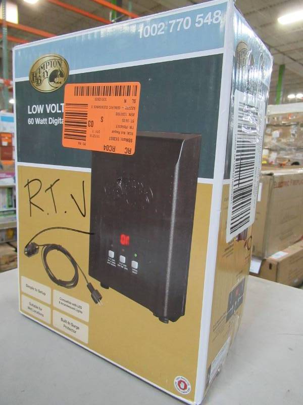 lot 55 image: Hampton Bay Low-Voltage 60-Watt Landscape Transformer, SL-60-12-SV