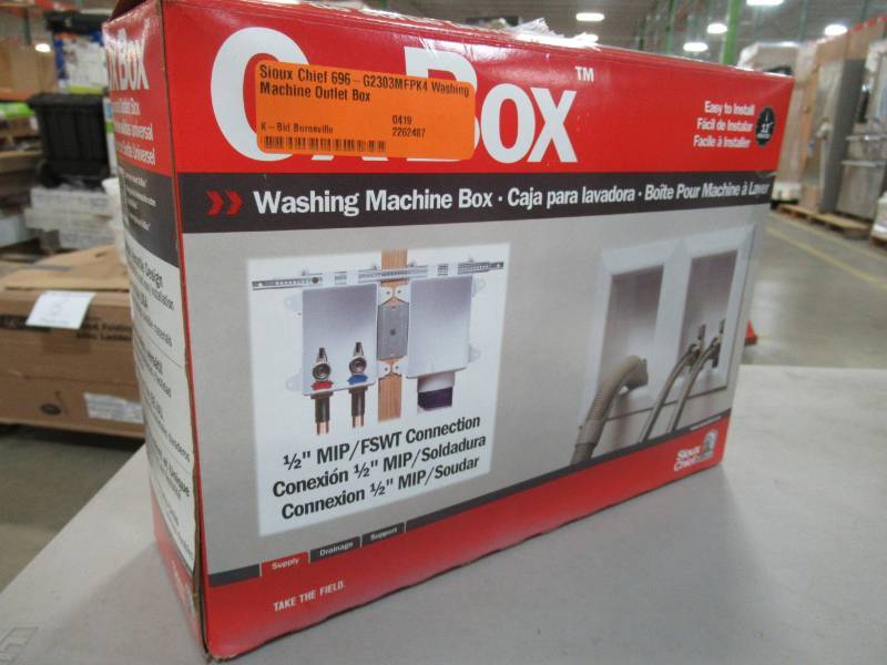 lot 57 image: Sioux Chief 696-G2303MFPK4 Washing Machine Outlet Box