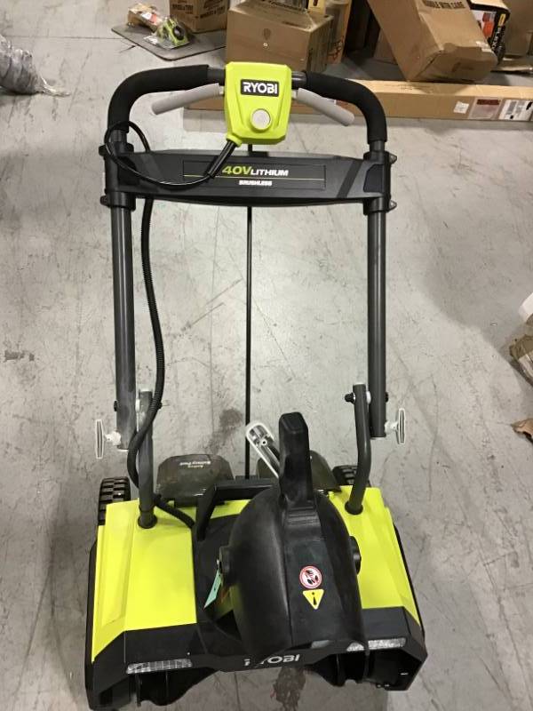 Ryobi 20 in. 40-Volt Brushless Cordless Electric Snow Blower with 5.0 Ah Battery and Charger Included in like new condition