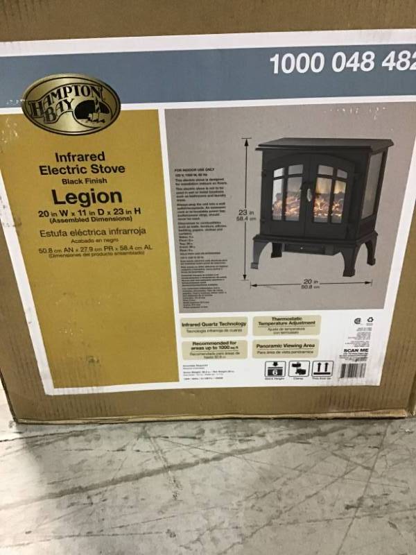 Hampton Bay Legion 1,000 sq. ft. Panoramic Infrared Electric Stove  open box in like new condition