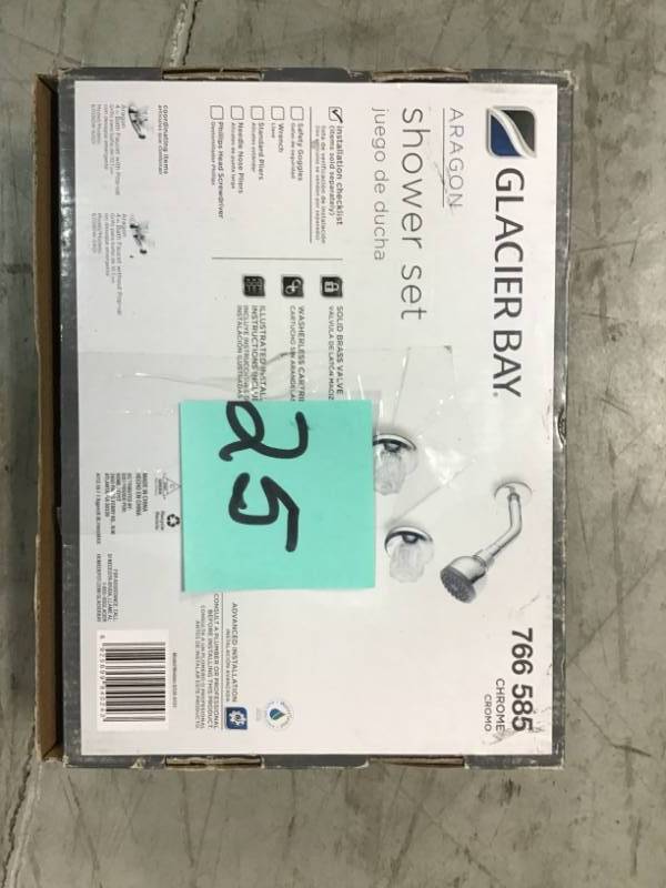 Glacier Bay Aragon 2-Handle 1-Spray WaterSense Shower Faucet in Chrome open box in like new condition