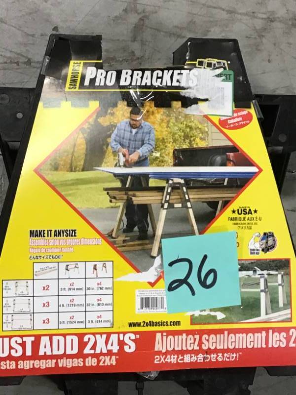 Hopkins 90194 2X4 Basics Pro Bracket Sawhorse open pkg not used