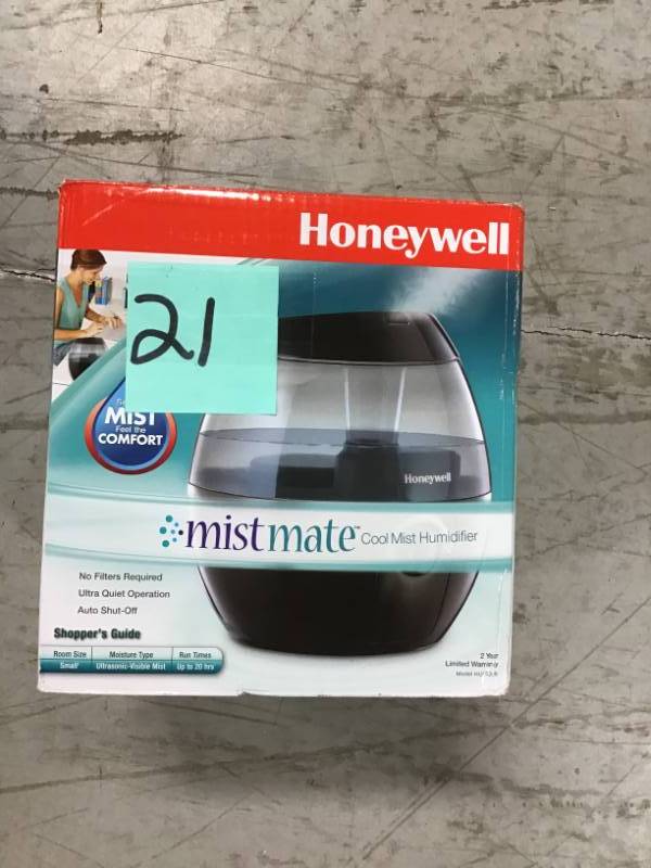 Honeywell 0.5 Gal. MistMate Ultrasonic Cool Mist Humidifier USED in good condition