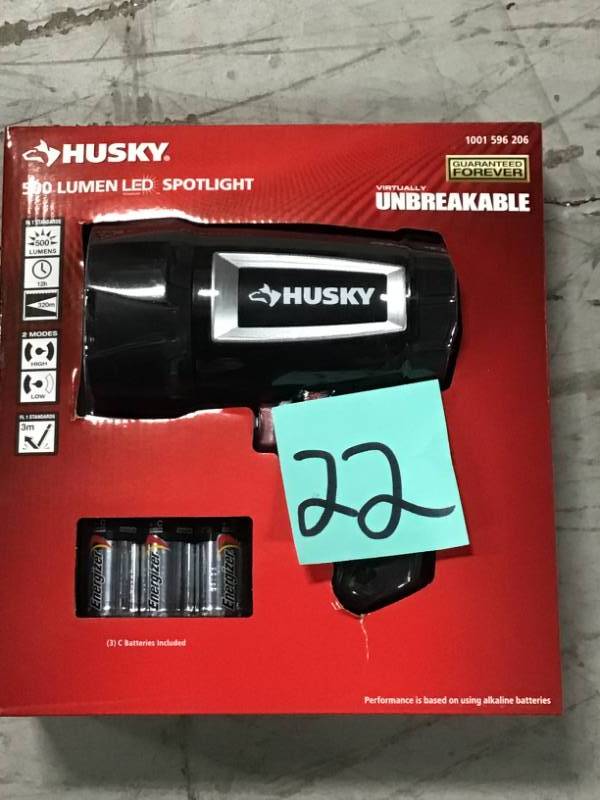 Husky 500 Lumen LED Compact Unbreakable Spotlight new