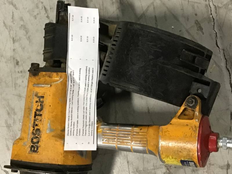 STANLEY BOSTITCH N80CB-1 COIL FRAMING NAILER USED in working condition