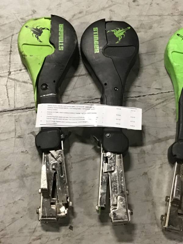 LOT OF 3 STINGER STAPLERS USED in working condition