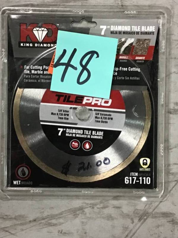 KING DIAMOND 7 in. Diamond Tile Circular Saw Blade