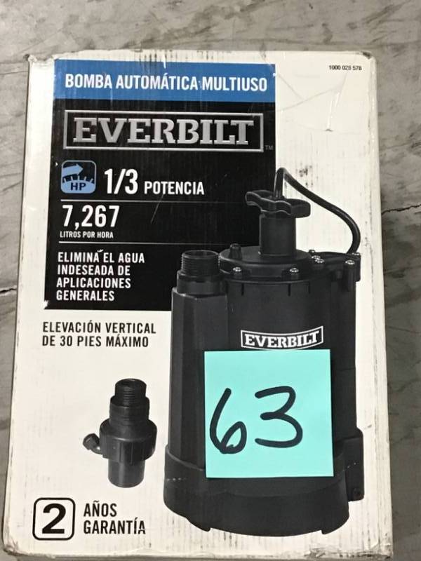 Everbilt 13 HP Automatic Utility Pump in good condition