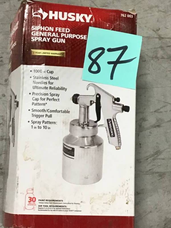 Husky Siphon Feed General Purpose Spray Gun in good condition