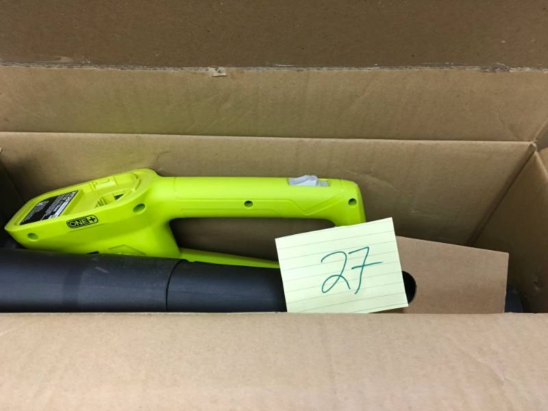 lot 27 image: Ryobi ONE 90 MPH 200 CFM 18-Volt Lithium-Ion Cordless Leaf Blower - Battery and Charger Not Included