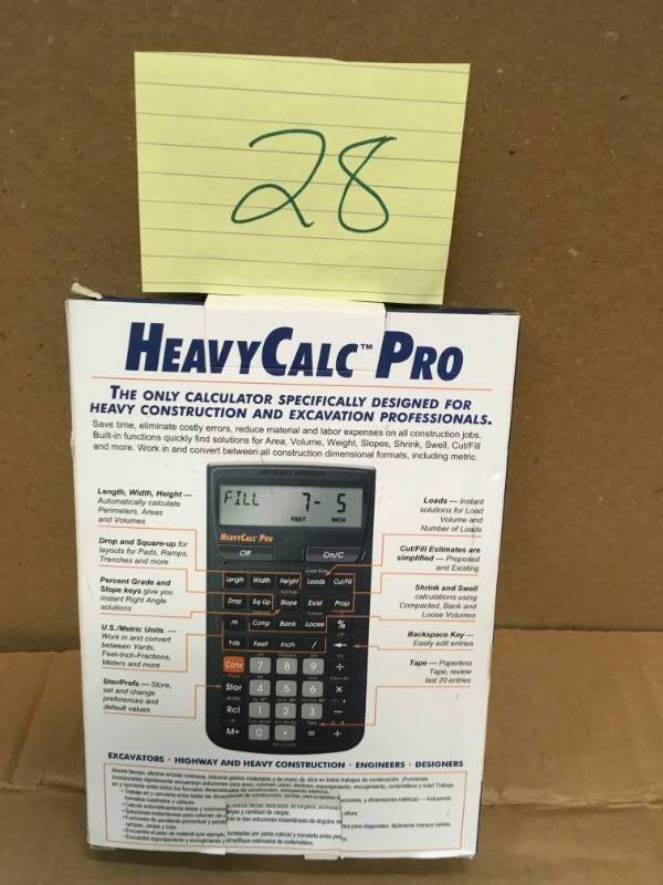 lot 28 image: Calculated Industries HeavyCalc Pro Calculator