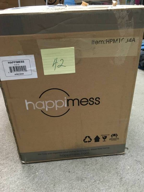 lot 42 image: happimess Elmo Rectangular 8 Gal. Double Bucket Trash Can with Soft-Close Lid