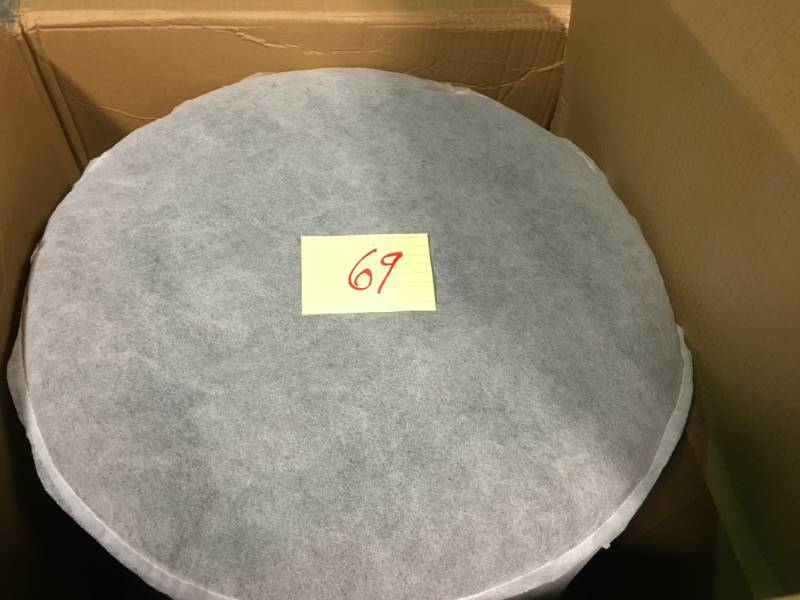 lot 69 image: Safavieh Amelia Charcoal Brown Storage Ottoman  open box in like new condition