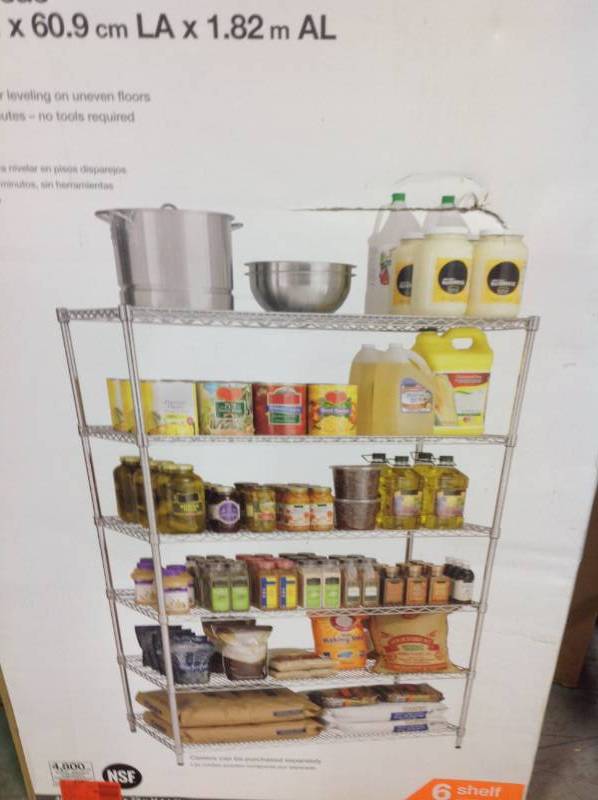 HDX 6-Shelves Steel Commercial Shelving Unit  Open box in like new condition