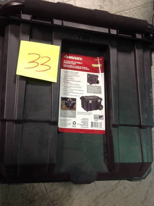 Husky 26 in. Connect Mobile Tool Box Black SEE PICS BROKRN DAMAGE