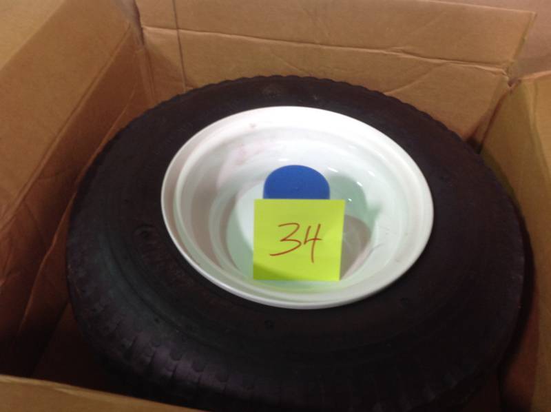 Kenda 4.804.00-8 Bias Trailer Tire with 8 White Wheel -not used