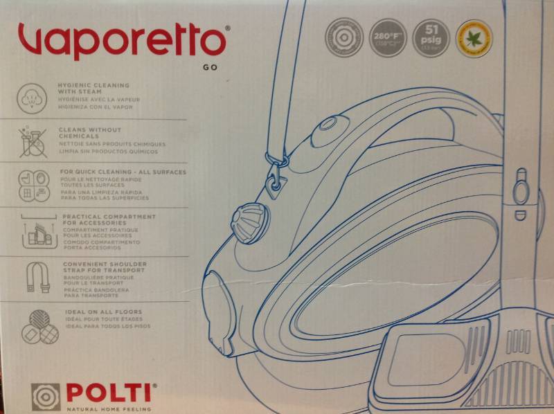 Polti Vaporetto Go Orange Multi-Surface Steam Cleaner  Open box in like new condition
