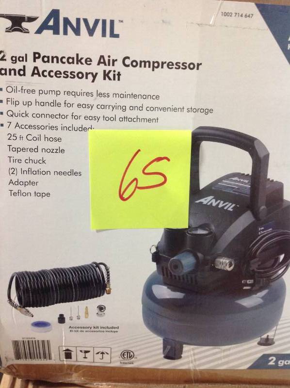 ANVIL 2G Pancake Air Compressor  Open box in like new condition