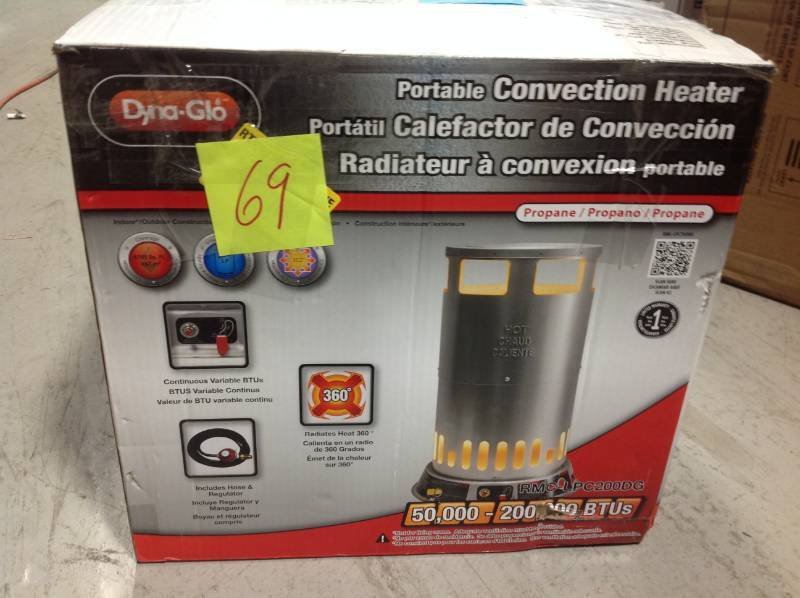 Dyna-Glo 50K - 200K BTU LP Convection Heater  Open box in like new condition