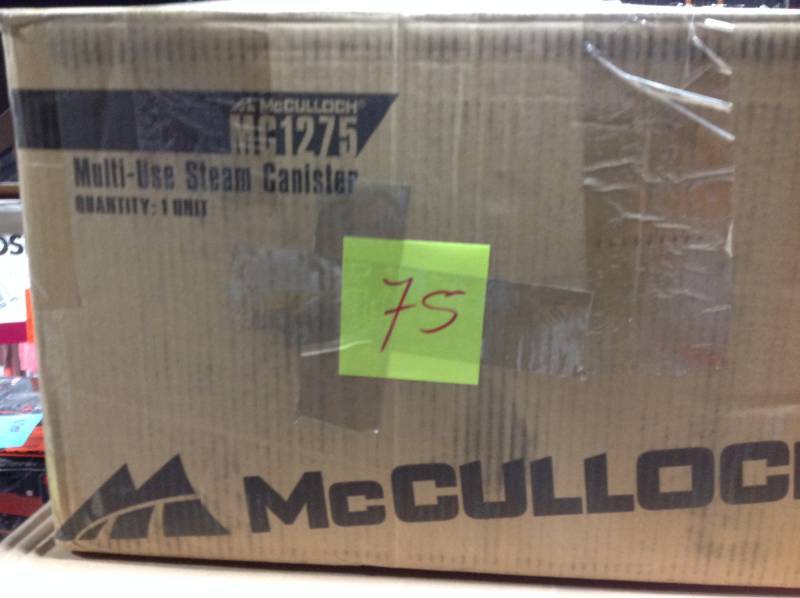 McCulloch Heavy-Duty Portable Steam Cleaner  Open box in like new condition
