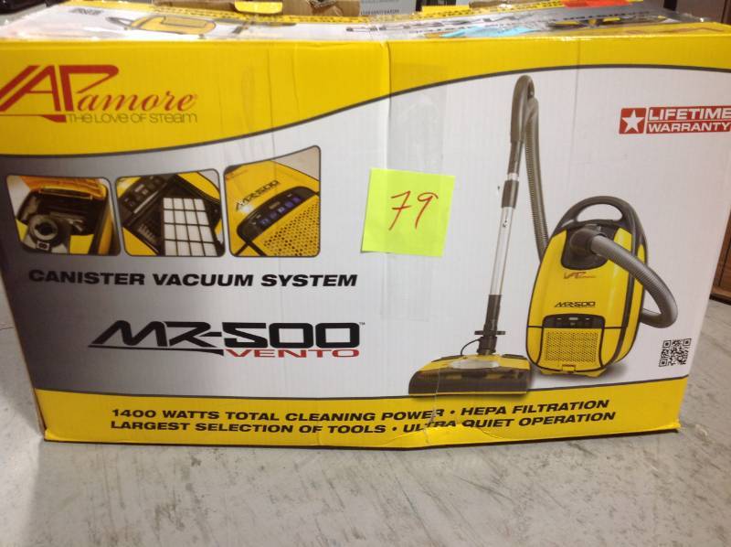 Vapamore Vento Canister Vacuum Cleaner  Open box in like new condition