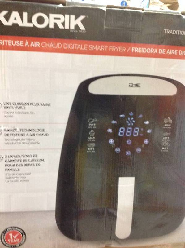 KALORIK 3.2 Qt. Digital Display Air Fryer in Black  Open box in like new condition