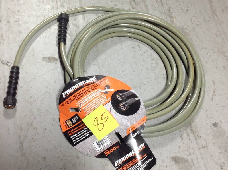 Power Care 3,600 psi 932 in. x 30 ft. ReplacementExtension Hose with Adapter for Gas Pressure Washer  Open box in like new condition