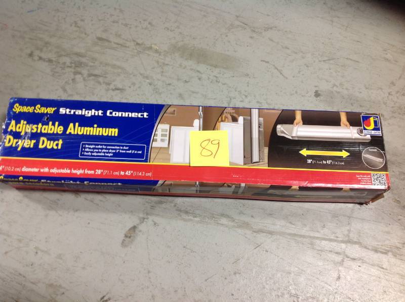 Dundas Jafine Adjustable 28 in. to 45 in. Space Saver Aluminum Dryer Duct in like new condition