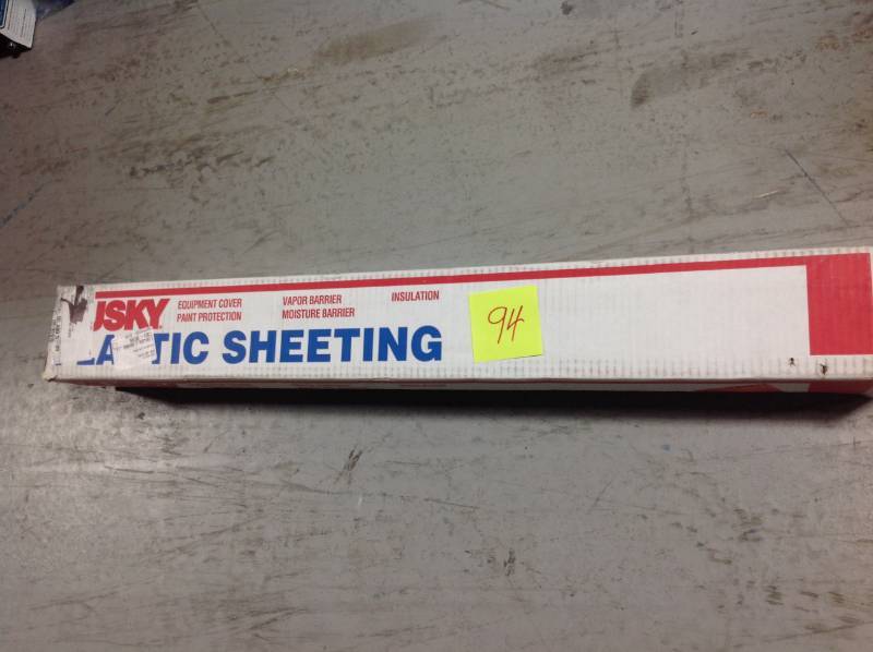HUSKY 12 ft. x 50 ft. Clear 6 mil Plastic Sheeting in like new condition