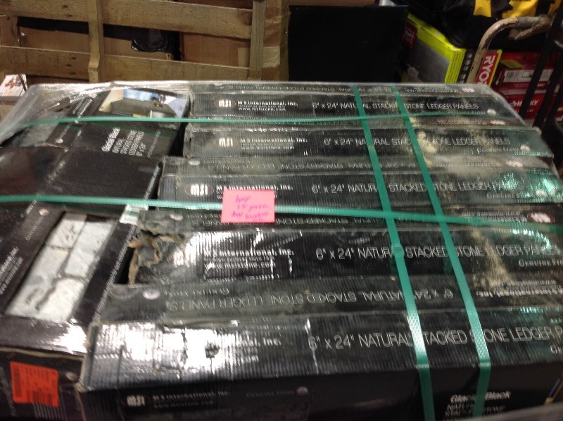 MSI Glacial Black Ledger Panel 6 in. x 24 in. Natural Marble Wall Tile (6 sq. ft.  case) 14 cases in good conditions