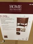 Home Decorators Collection San Leon 30.5 in. W x 22 in. D x 34.25 in. H Vanity in American Walnut with Vitreous China Vanity Top in White open box in like new condition