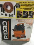 RIDGID 14 Gal. 6.0-Peak HP Wet Dry Vac with Auto Detail Kit not used