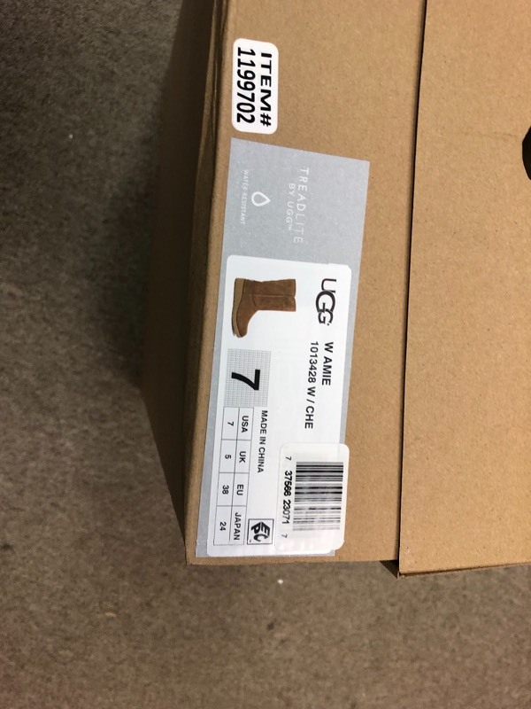 Ugg Womens Amie Slim Boot - Chestnut Size 7 New