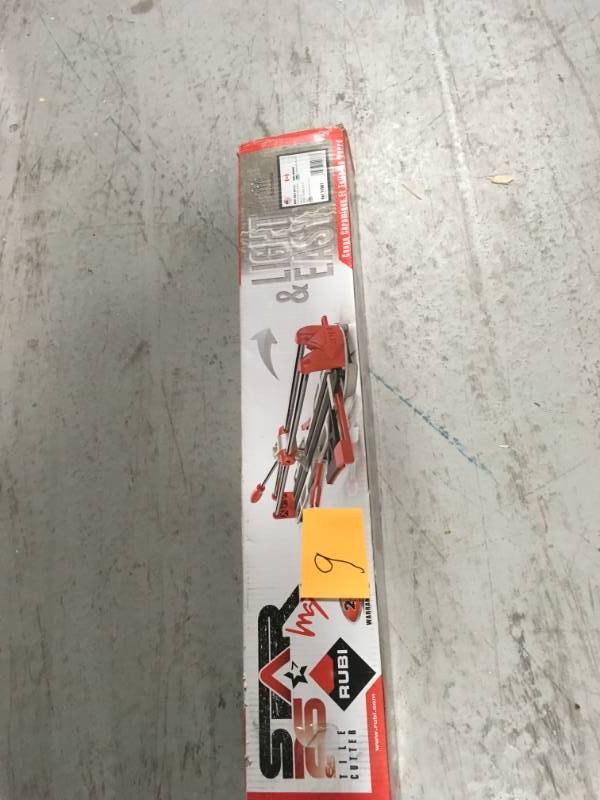lot 9 image: Rubi 26 in. Star Max Tile Cutter USED in good condition