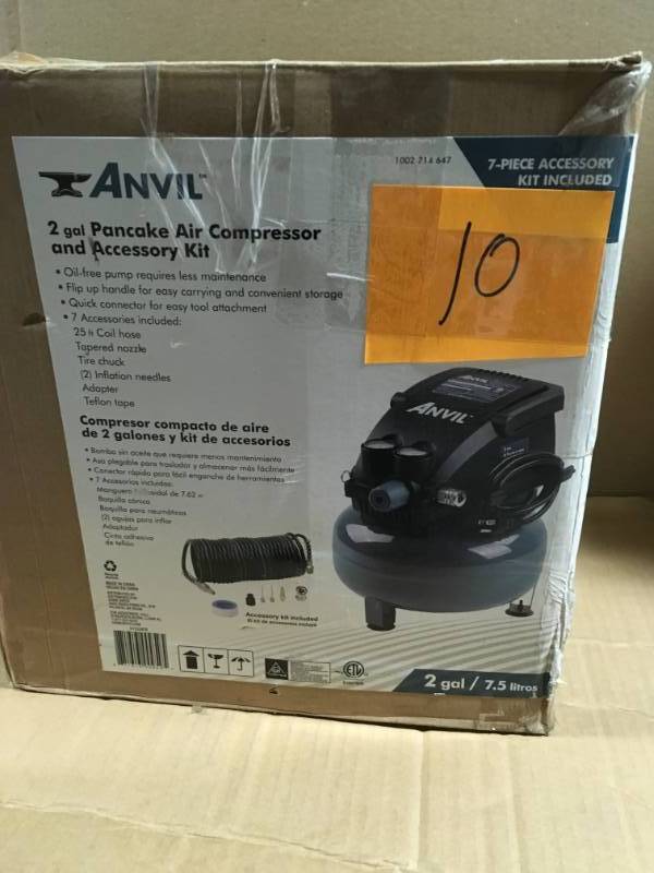 lot 10 image: ANVIL 2G Pancake Air Compressor USED in good condition