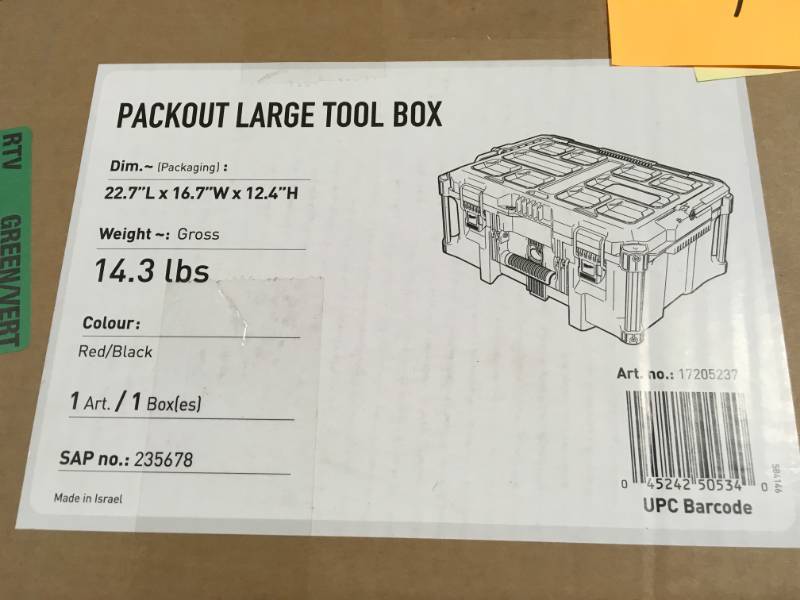 lot 40 image: Milwaukee PACKOUT 22 in. Large Tool Box not used