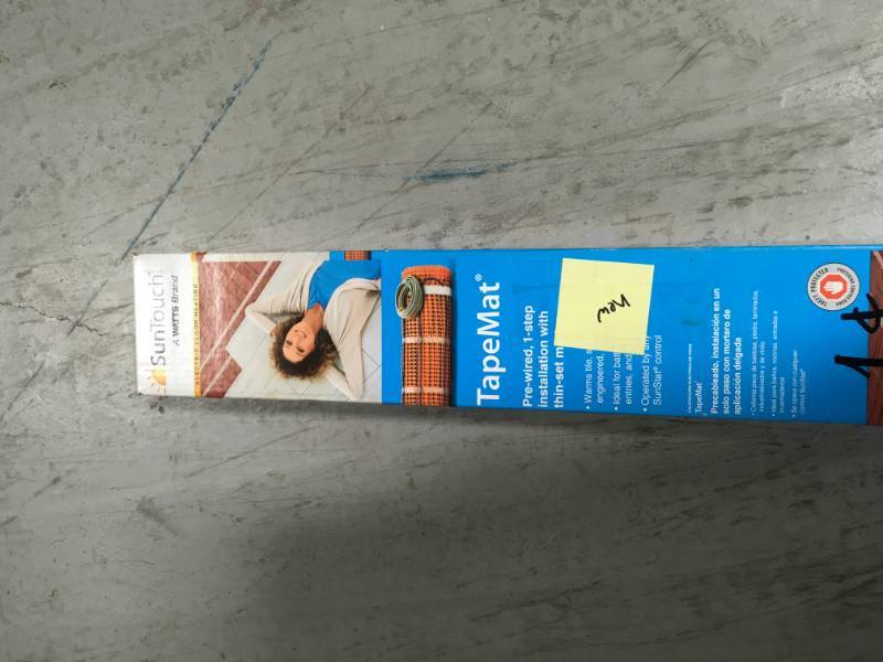 lot 44 image: SunTouch Floor Warming 10 ft. x 30 in. 120V Radiant Floor Heating Mat open box in like new condition