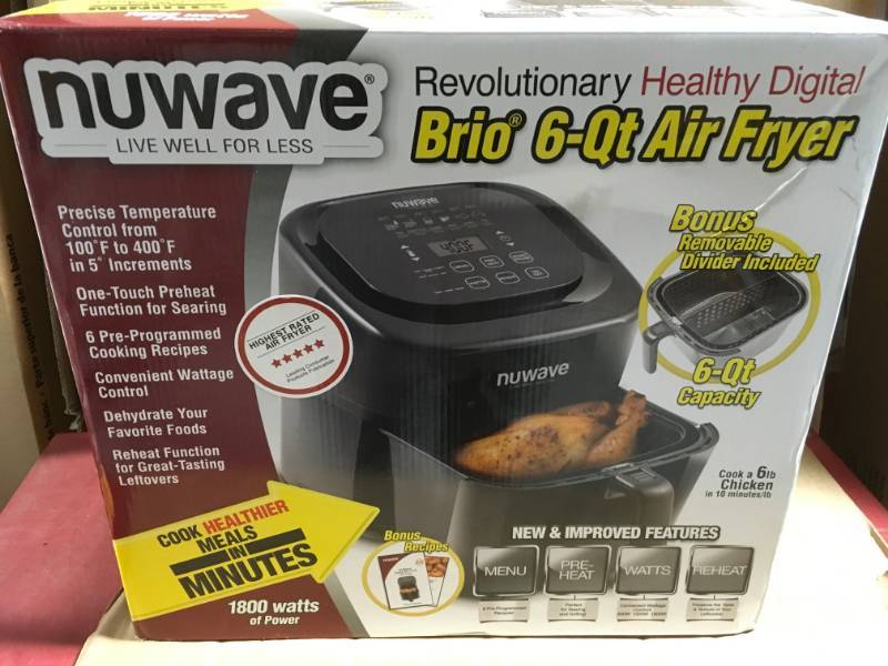 lot 70 image: NuWave 6 Qt. Digital Air Fryer open box in like new condition