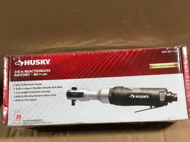 lot 97 image: Husky 80 ft.lbs. 38 in. Reaction-Less Ratchet