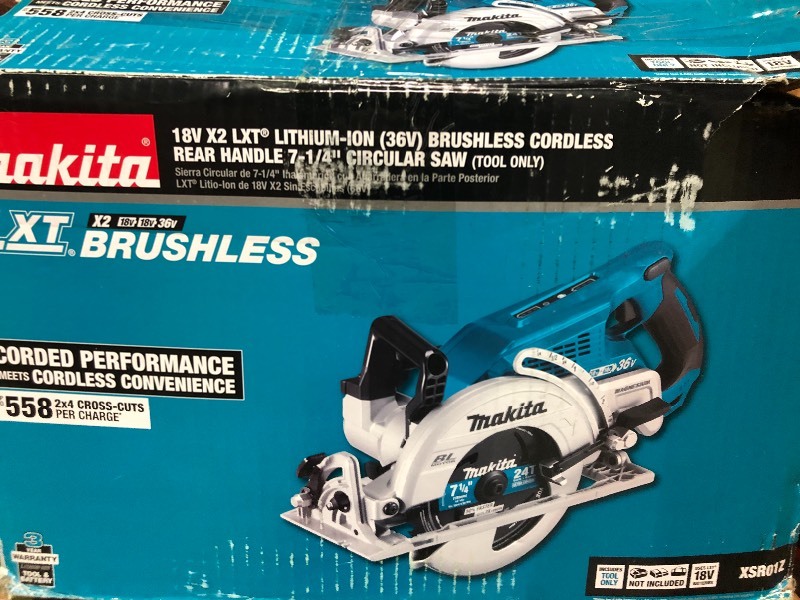 lot 107 image: Makita  18-Volt LXT Lithium-Ion Cordless 6-12 in. Lightweight Circular Saw and General Purpose Blade (Tool-Only) in good conditions