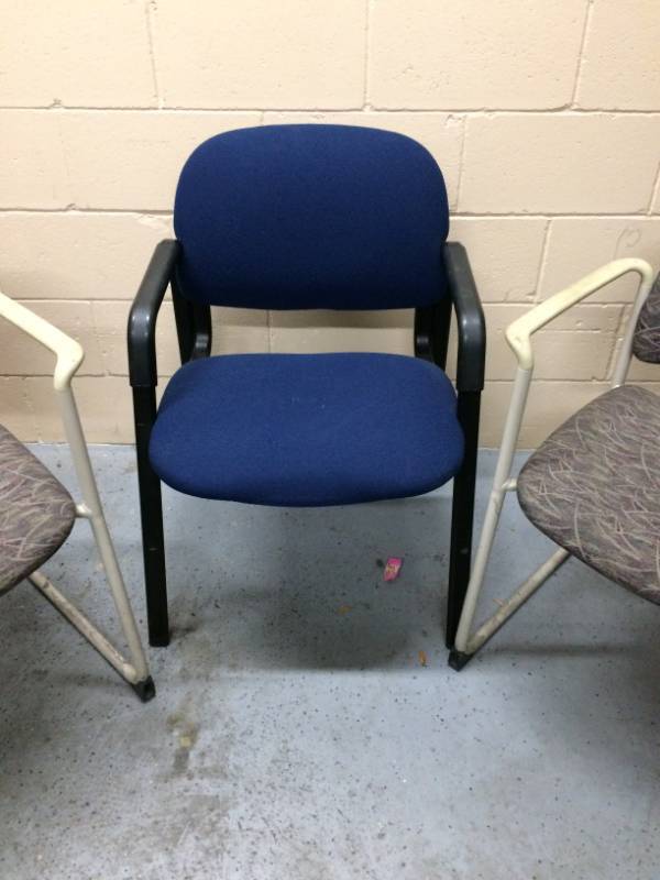 LOT OF 3 OFFICE GUEST SEATING CHAIRS - NEED CLEAN UP